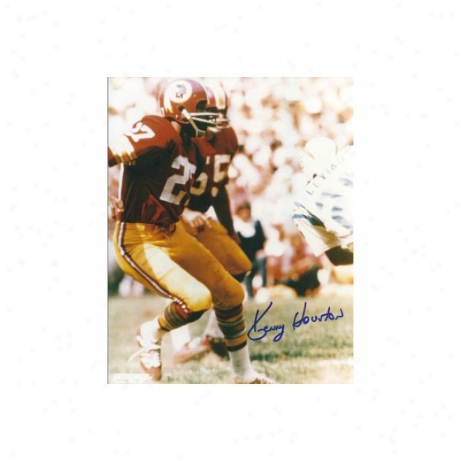 Kenny Houston Autographed Washlngton Redskins 8x10 Photo Hall Of Famer