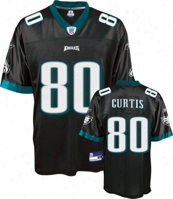 Kevin Curtis Youth Jersey: Reebok Black Autograph copy #80 Philadelphia Eagles Jersey