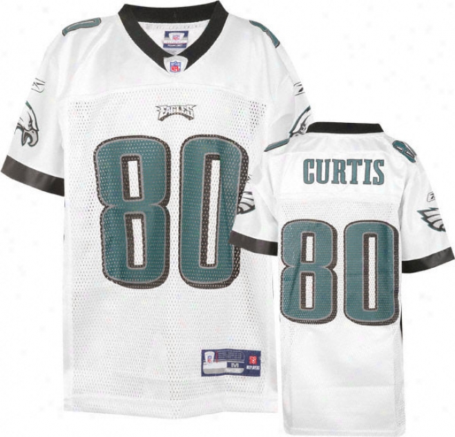 Kevin Curtis Youth Jersey: Reebok White Replica #80 Philadelphia Eagles Jersey