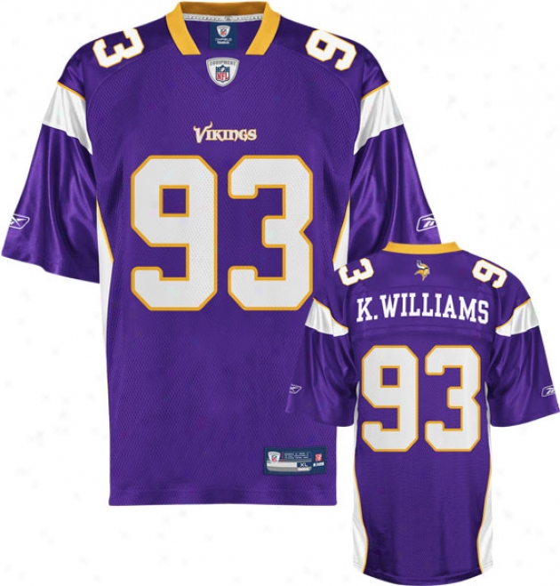 eKvin Williams Jersey: Reebok Purple Replica #93 Minnesota Vikings Jersey