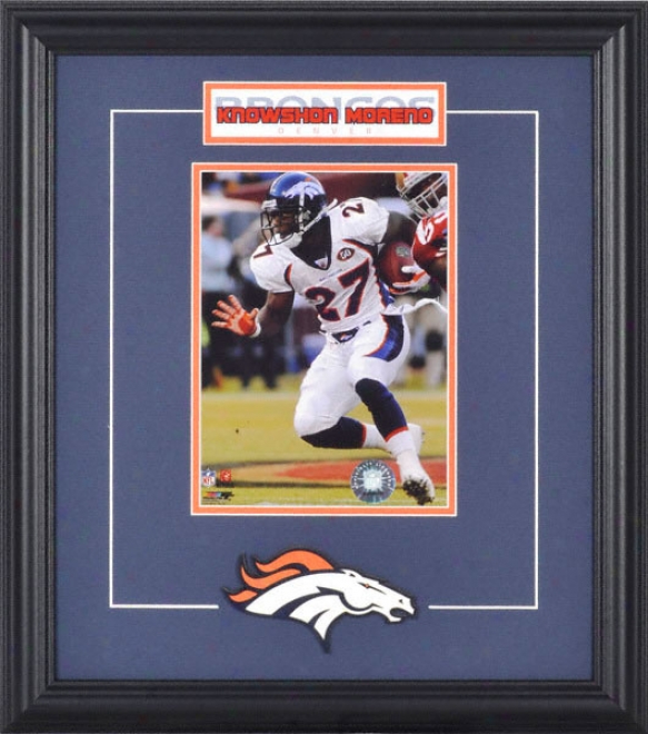 Knowshon Moremo Framed 6x8 Photograph With Team Logo & Plate