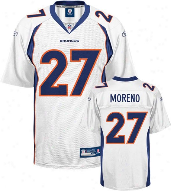 Knowshon Moreno White Reebok Nfl Replica Denver Btoncos Youth Jersey