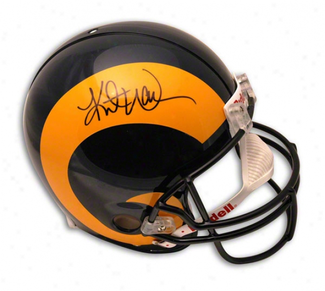 Kurt Warner Autographed Pro-line Helmrt  Details: St. Louis Rams, Authentic Riddell Helmet