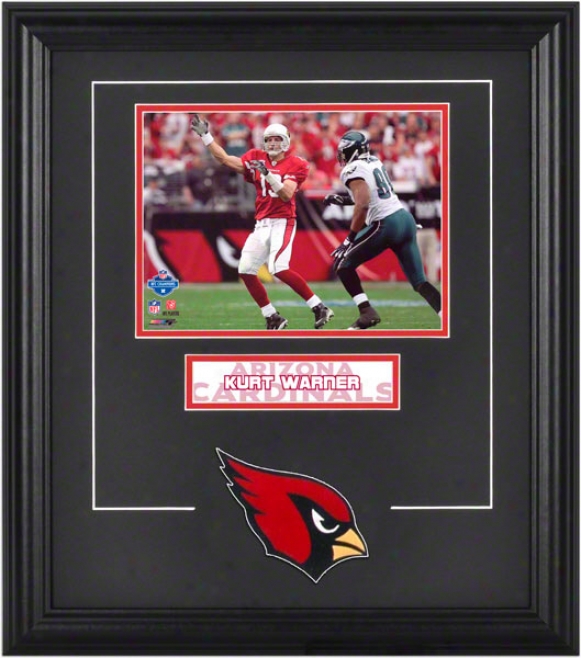 Kurt Warner Framed 6x8 Photograph With Team Logo & Plate