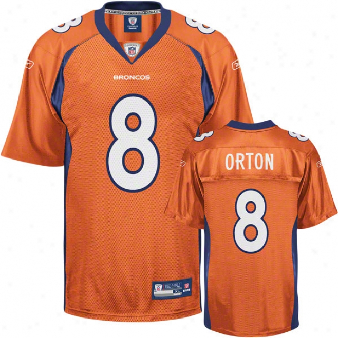 Kyle Orton Orange Reebok Nfl Autograph copy Denver Broncos Youth Jersey