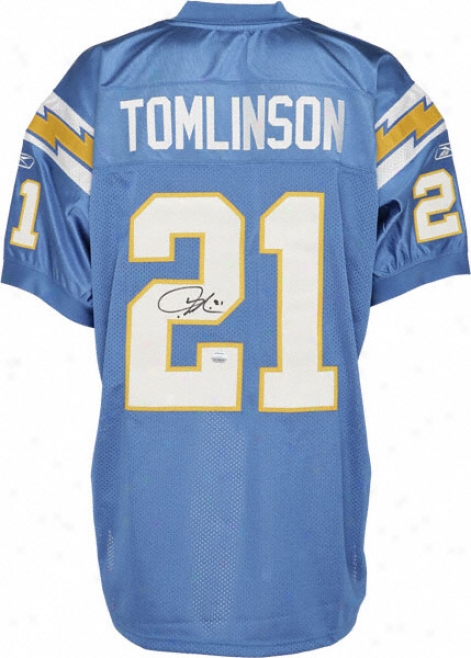 Ladainian Tomlinson Autographed Jersey  Details: San Diego Chargers, Reebok, Authentic 2006 Powder Blue