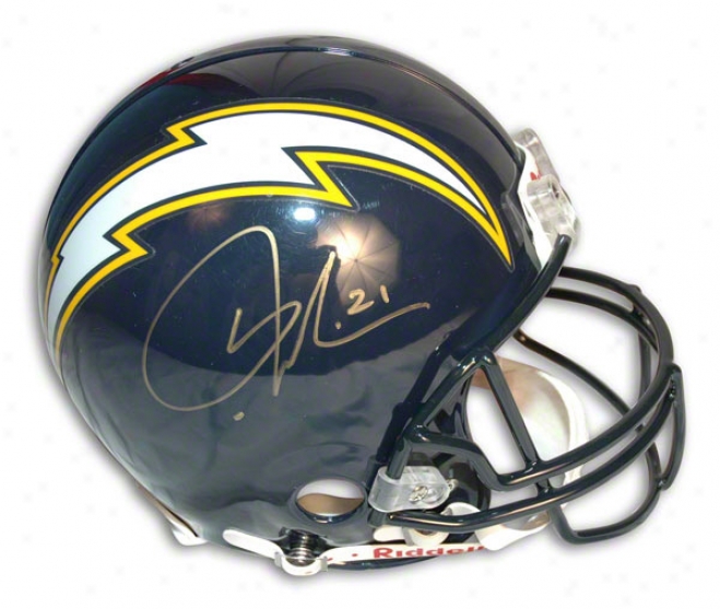 Ladainian Tomlinson Autographed Pro-line Helmet  Details: San Diego Chargers, Navy Blue, Authentic Riddell Helmet
