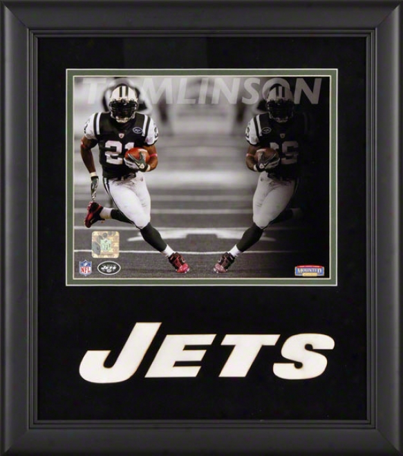 Ladainian Tomlinson Framed Photograph  Details: 8x10, Reflections, New York Jets