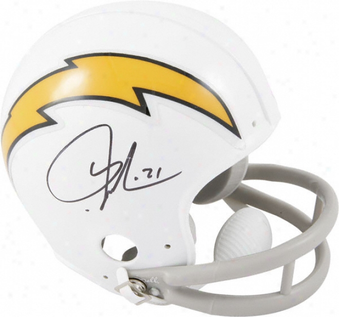 Ladainian Tomlinson San Diego Chargers Autographed White Riddell Mini Helmet