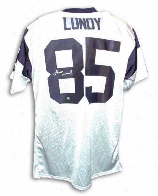 Lamar Lundy Los Angeles Rams Auyographed White Throwback Jerdey