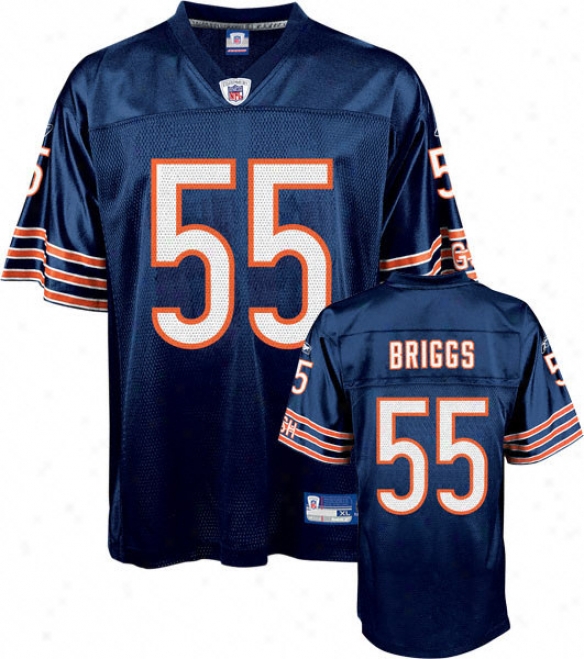 Lance Briggs Jersey: Reebok Navy Replica #55 Chicago Bears Jersey