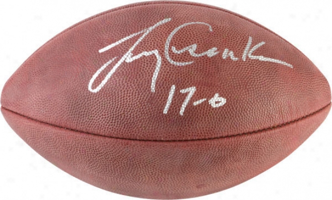 Larry Csonka Autographed Football  Details: 17-0 Inscription