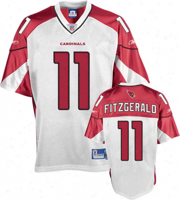 Larry Fitzgerald White Reebok Nfl Premier Arizona Cardinals Jersey