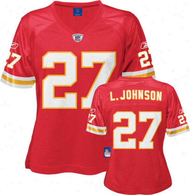 Larry Johnson Red Reebok Replica Kansas City Chiefs Women's Jersey