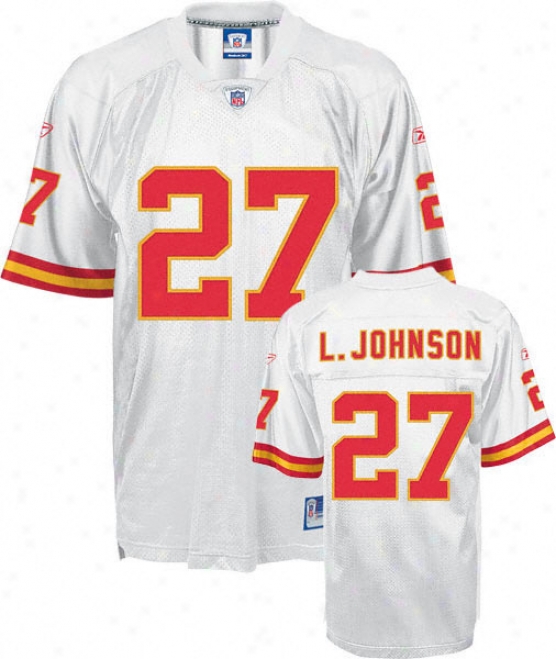 Larry Johnson White Reebok Nfl Premier Kansas City Chiefs Jersey