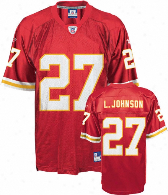 Lwrry Johnson Youth Jersey: Reebok Red Replica #27 Kansas City Chiefs Jersey