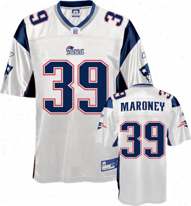 Laurence Maroney Youth Jersey: Reebok White Replica #39 New England Patroots Jersey