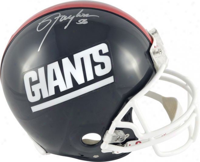 Lawrence Taylor Autographed Pdo-line Helmet  Details: Repaired York Giants, Authentic Riddell Helmet