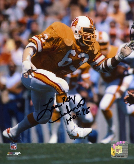 Leeward Roy Selmon Tampa Bay Buccaneera Autographed 8x10 Photograph With Hof 95 Inscription