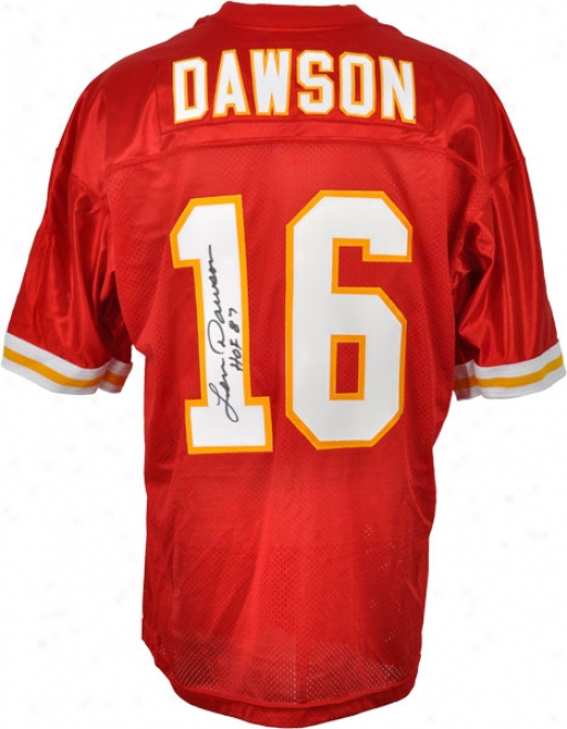 Len Dawson Autographed Jersey  Particulars: Kansas City Chiefs, Custom, Hof 87 Inscription