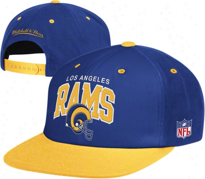 Los Angelles Rams Mitchell & Ness Throwback Arch W/logo Snapback Hat
