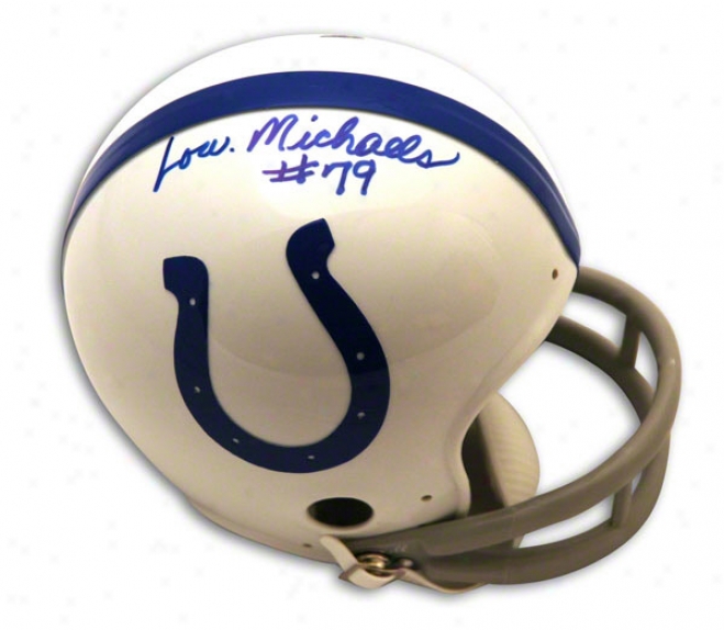 Lou Michaels Autograpged Baltimore Colts Mini Helmet