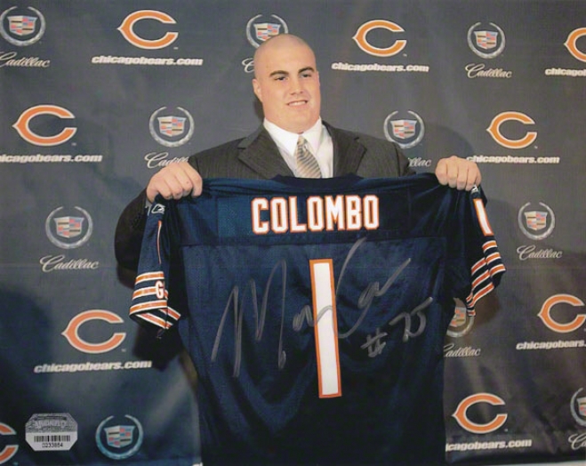 Marc Colkmbo Chicago Bears 8x10 Autographed Photograph