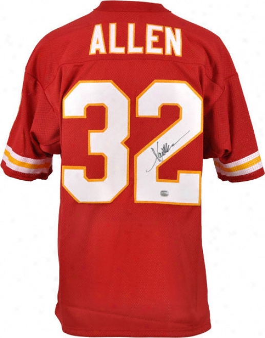 Marcus Allen Autographed Jersey  Details: Red, Custom