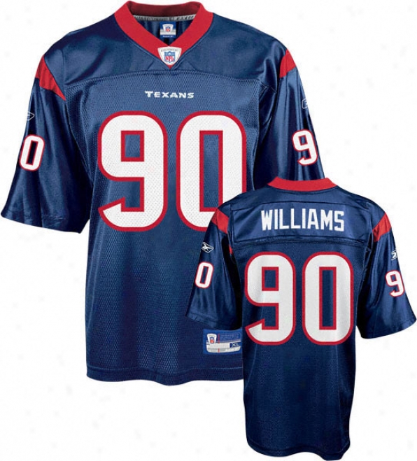 Mario Williams Jersey: Reebok Navy Replica #90 Houston Texans Jersey