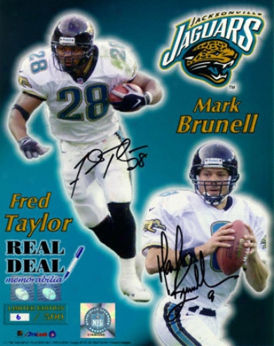 Mark Brunell And Fred Taylor Jacksonville Jaguars 16x20 Autographed Photograph