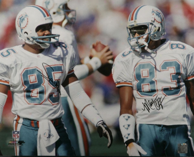 Mark Clayton And Mark Duper Miami Dolphins Autographed 16x20 Photograph