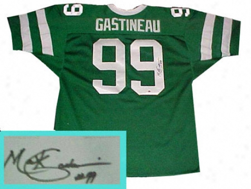 Mark Gastineau New York Jets Autohraphed Throwback Green Jersey