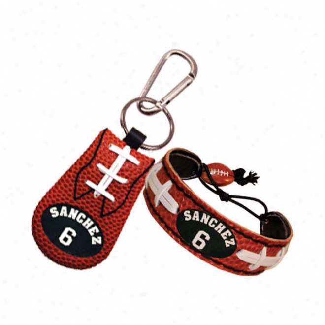 Mark Sanchez New York Jets Bracelet & Keychain Set