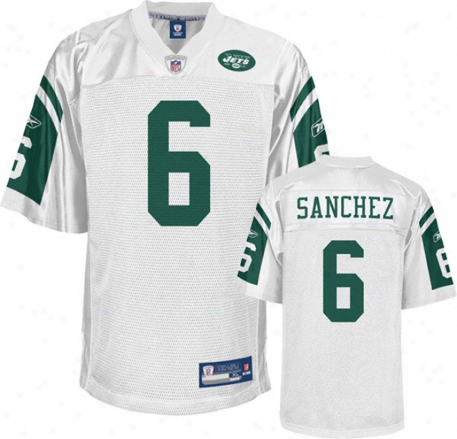 Mark Sanchez White Reebok Nfl Replica New York Jets Youth Jersey