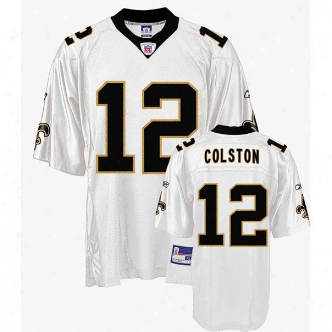 Marques Colston Youth Jersey: Reebok White Replica #12 New Orleans Saints Jersey