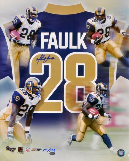 Marshall Faulk St. Louis Rams 16x20 Autographed Photo