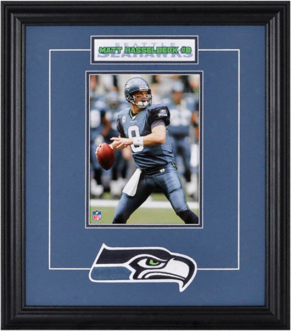 Matt Hasselbeck Framed 6x8 Photograph With Team Logo & Plate