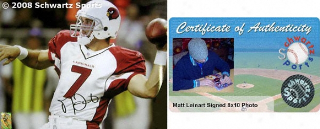 Matt Leinart Arizona Cardinals - Action - Autographed 8x10 Photograph