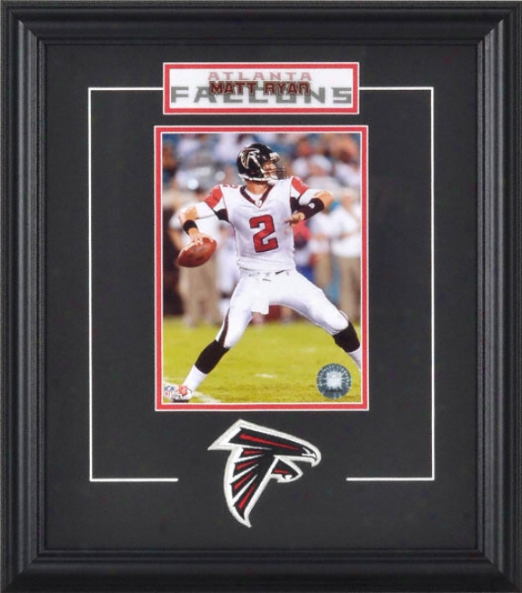 Matt Ryan Framed 6x8 Photograph With Team Logo & Plate