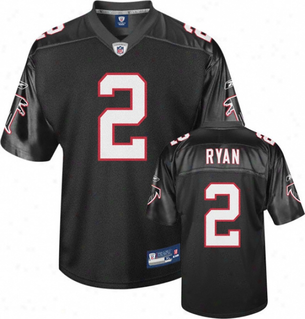 Matt Ryan Jersey: Reebok Black Replica #2 Atlanta Falcons Jersey