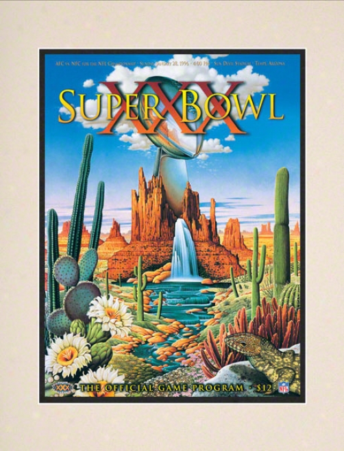 Matted 10.5 X 14 Super Bowl Xxx Program Print  Details: 1996, Cowboys Vs Steelers