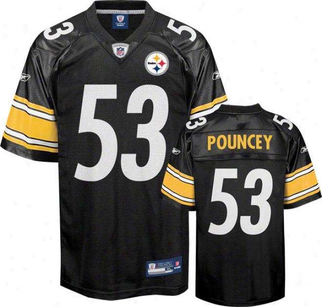 Maurkice Pouncry Youth Pittsburgh Steelers Reebok Black Replica Jersey