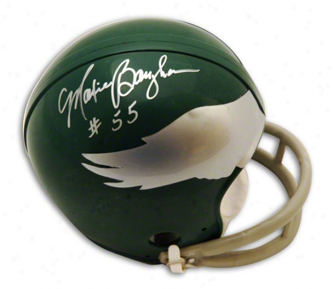 Maxie Baughan Autographed Philadelphia Eagles Throwback Mini Helmet