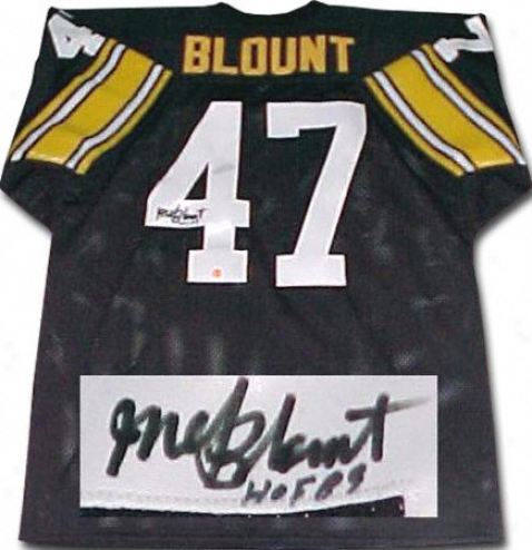 Mel Blount Pittsburgh Steelers Autographed Jersey With Hof 89 Inscripption