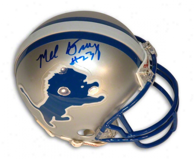 Mel Gray Autographdd Detroit Lions Mini Helmet