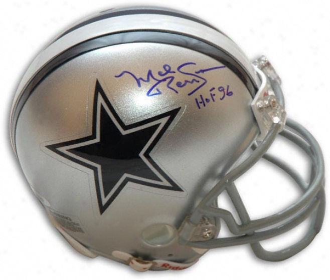 Mel Renfro Dallas Cowboys Autographed Mini Helmet With Hof 96 Inscription