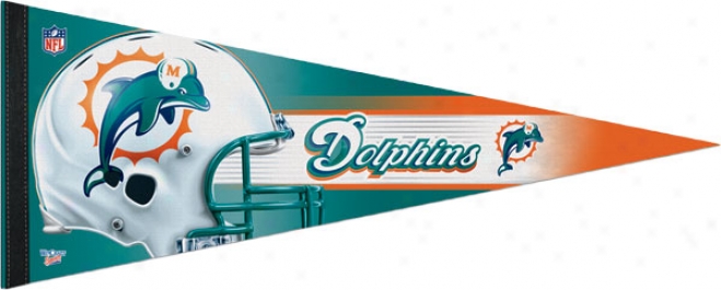 Miami Dolphins 12x30 Premium Pennant