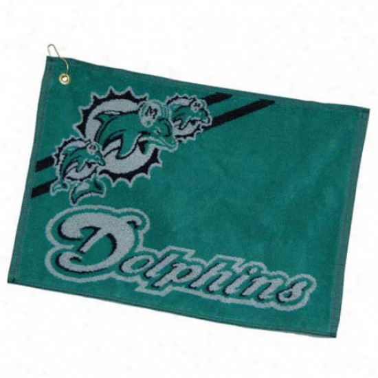 Miami Dolphins 16x24 Jacquard Golf Towel