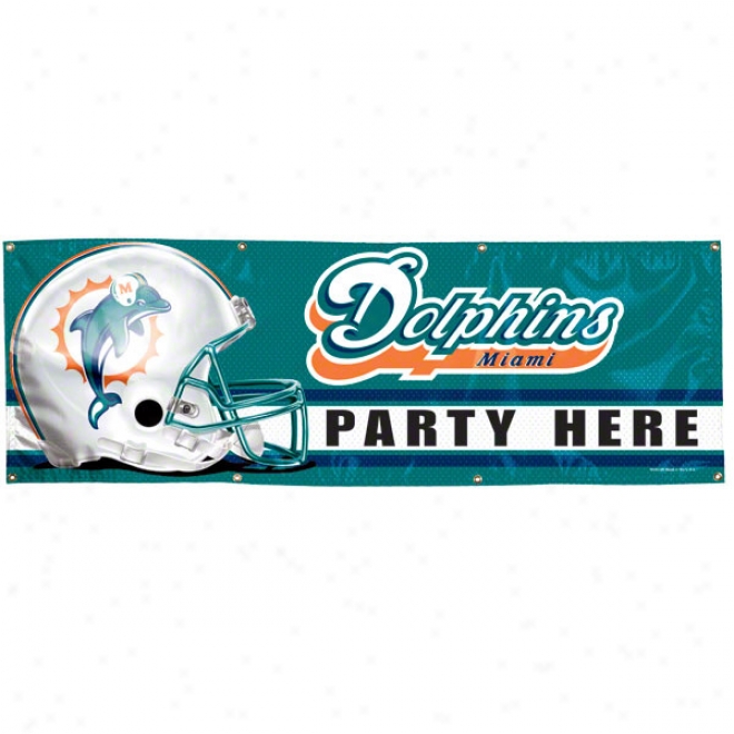 Miami Dolphins 2x6 Vinyl Banner