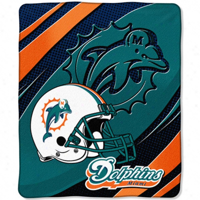 Miami Dolphins 50x60 Imprint Micro Raschel Throw